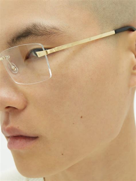 cartier rimless eyeglasses men.